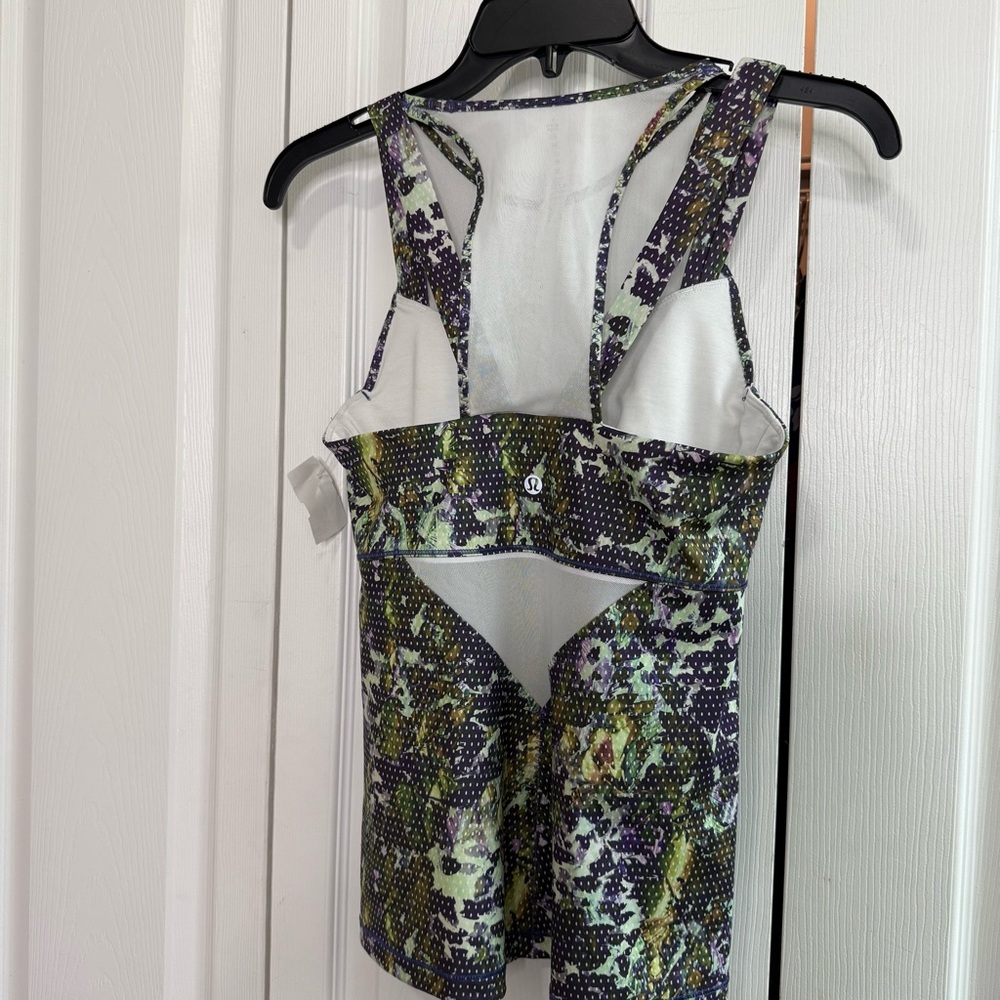Lululemon Multicolor Patterned Racerback Tank Top Size 6 - Picture 12 of 14